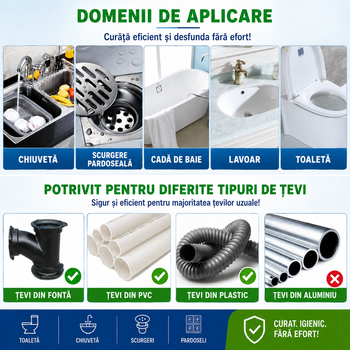 Tornado Instal - Puterea care elibereaza tevile SET 3 BUC
