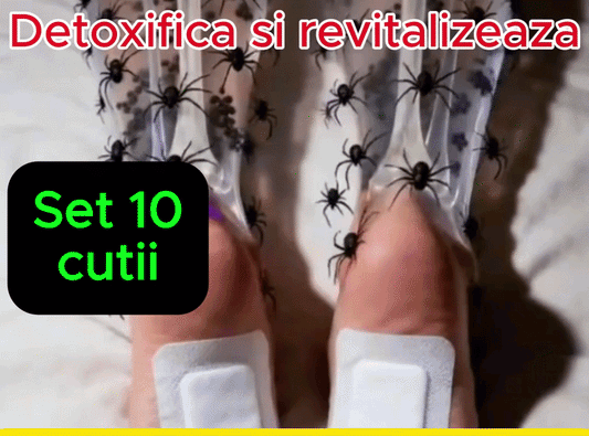 Kinoki - Set 100 Plasturi pentru Detoxifierea Organismului si Revitalizarea Corpului(10 pachete a cate 10 plasturi)