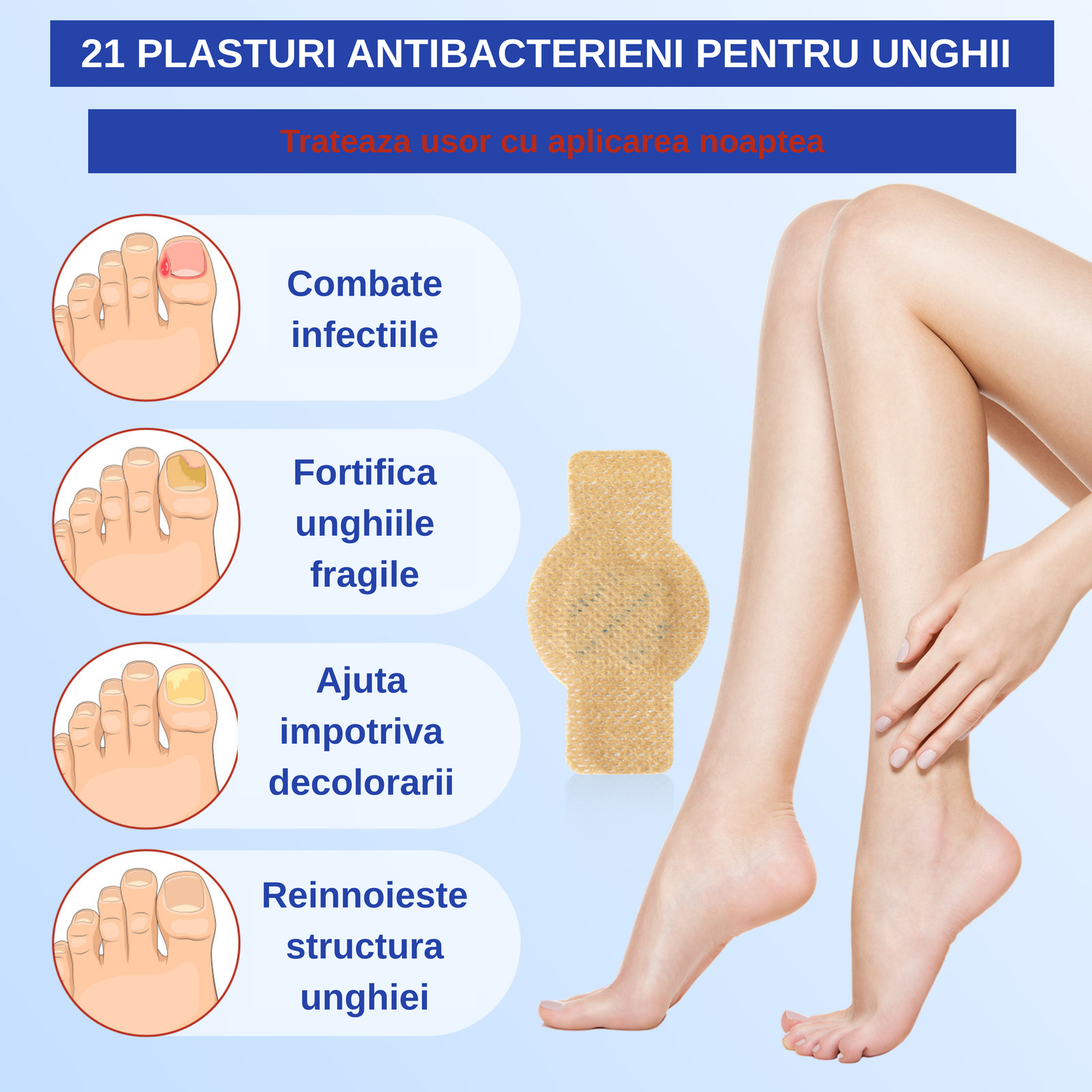 NAIL HELP - Plasturi antifungici pentru unghii