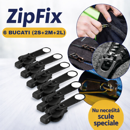 ZipFix - Set 6 inchizatori de rezerva pentru reparatii rapide de fermoare S/M/L