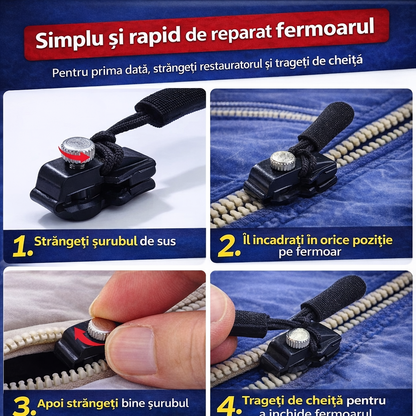 ZipFix Pro - Set 3 Trăgători pentru repararea fermoarelor (S, M, L)