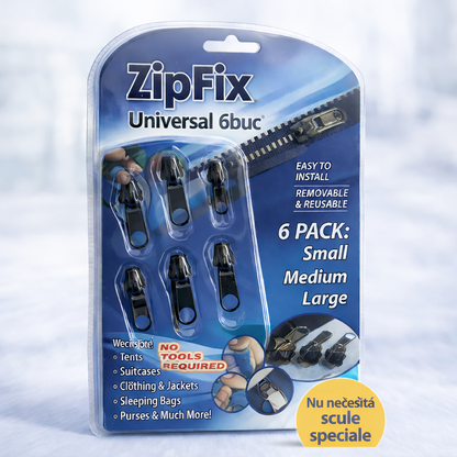 ZipFix - Set 6 inchizatori de rezerva pentru reparatii rapide de fermoare S/M/L