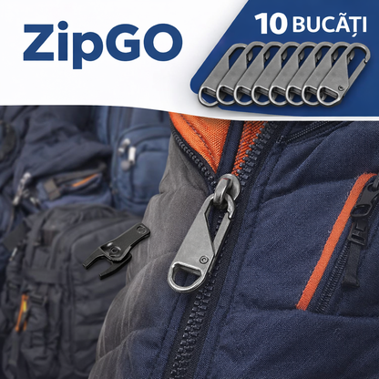 ZipGO - Pachet 10 Carabiniere Fermoar Metalice Multifuncționale