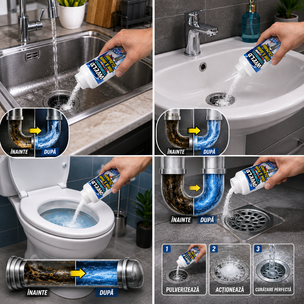 Tornado Instal - Puterea care elibereaza tevile SET 3 BUC