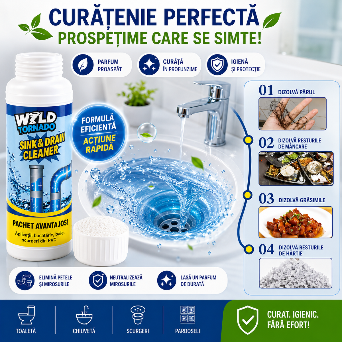 Tornado Instal - Puterea care elibereaza tevile SET 3 BUC