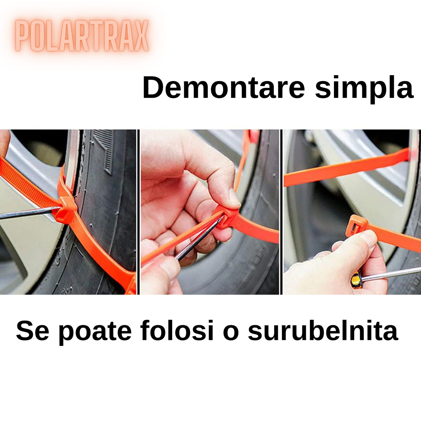 PolarTrax - Set 10 coliere antiderapante reutilizabile