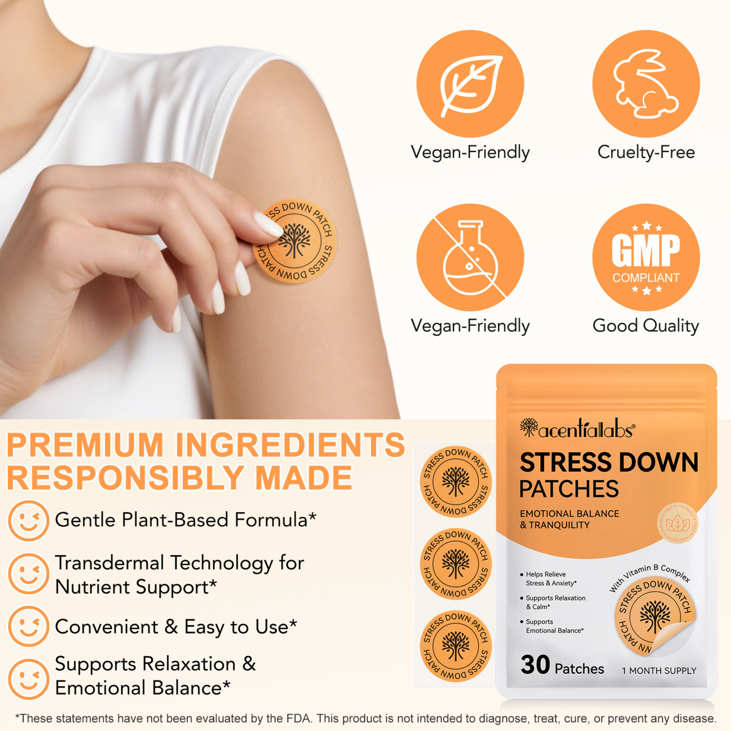 STRESS FREE - 30 Plasturi ANTI-STRESS