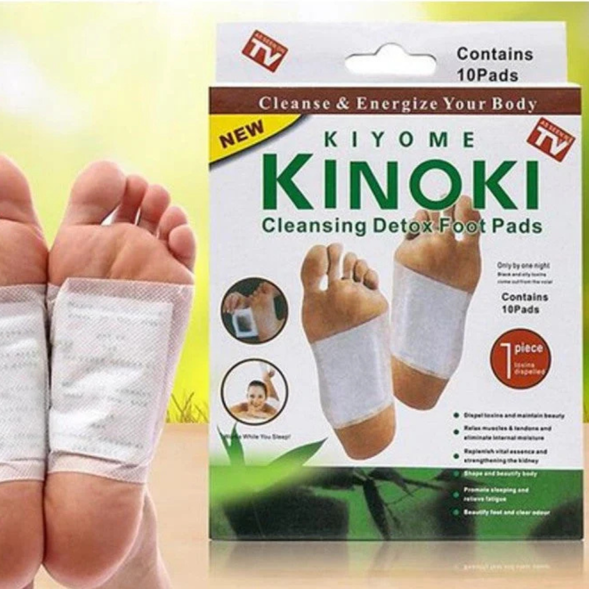 Kinoki - Set 100 Plasturi pentru Detoxifierea Organismului si Revitalizarea Corpului(10 pachete a cate 10 plasturi)