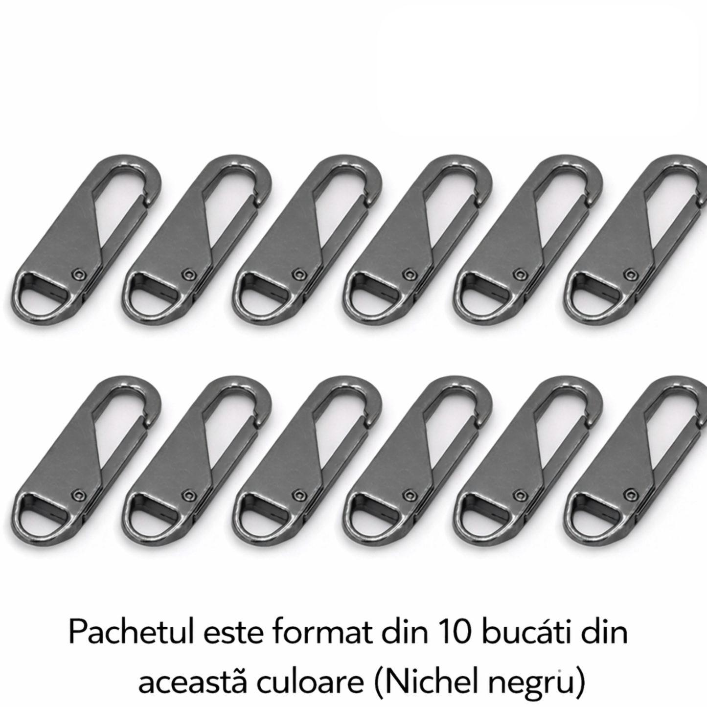 ZipGO - Pachet 10 Carabiniere Fermoar Metalice Multifuncționale