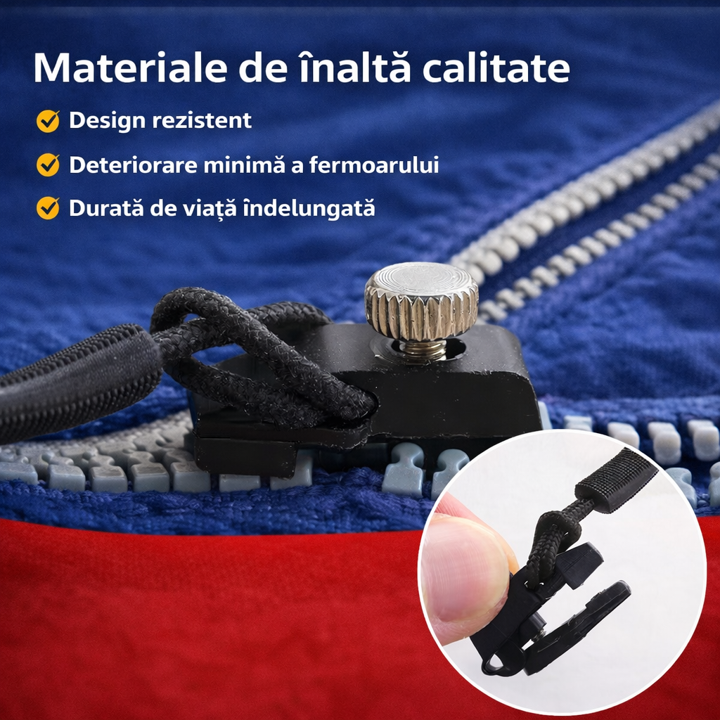 ZipFix Pro - Set 3 Trăgători pentru repararea fermoarelor (S, M, L)