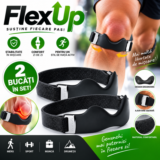 FlexUP - Sustine fiecare pas (Set 2 genunchiere)
