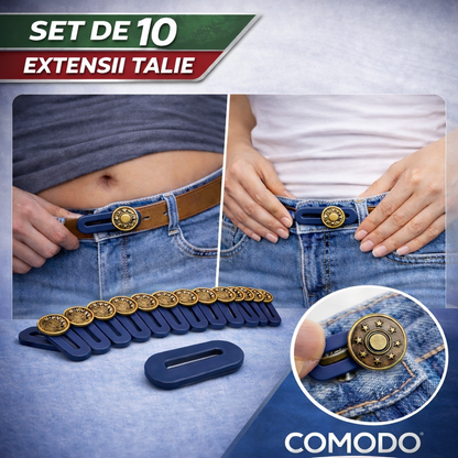 Comodo - Set 10 extensii talie pentru blugi si pantaloni
