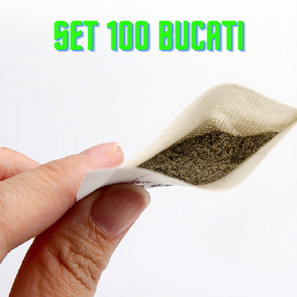 Kinoki - Set 100 Plasturi pentru Detoxifierea Organismului si Revitalizarea Corpului(10 pachete a cate 10 plasturi)